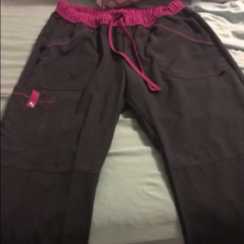 Grey/pink Scrub bottoms